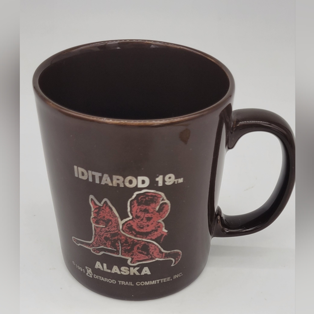 1991 Iditarod 19 Alaska Coffee Mug Coloroll England RARE